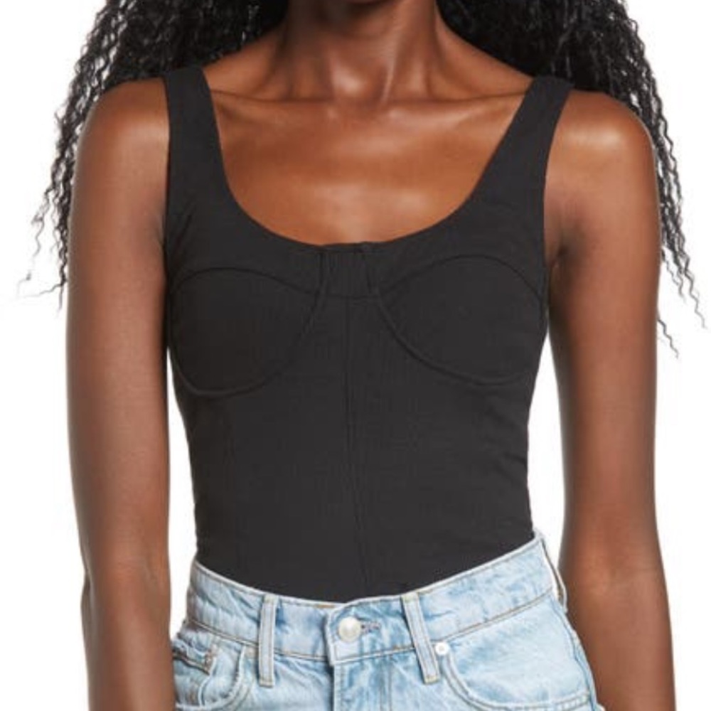 Socialite Corset Rib Crop Tank